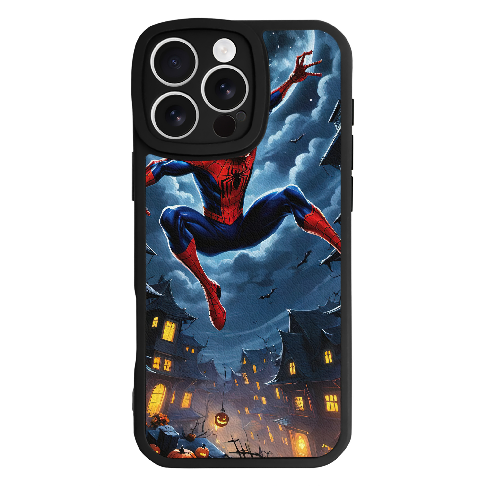 Spider Man スパイダーマン 【iPhone 16シリーズ対応】シリコンスマホケース（レザー調） 材質：シリコン